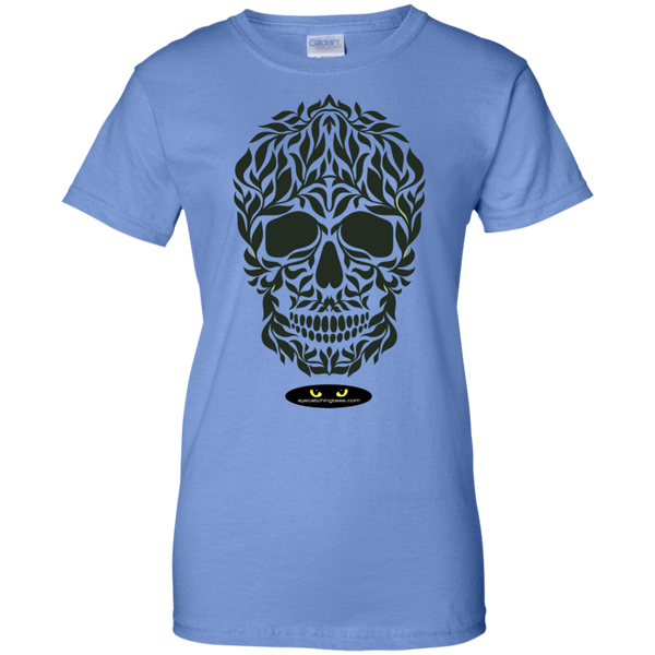 Ornate Skull - Ladies Custom 100% Cotton T-Shirt