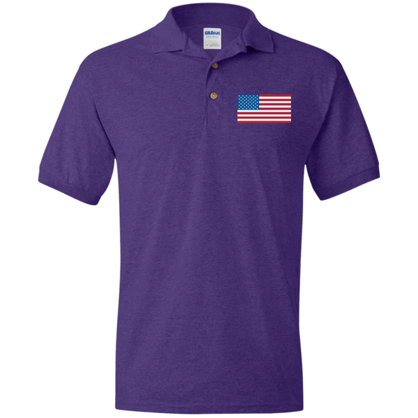 American Flag Classic Polo Shirt (Embroidered)