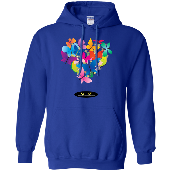 Heart Shaped Butterflies - Pullover Hoodie