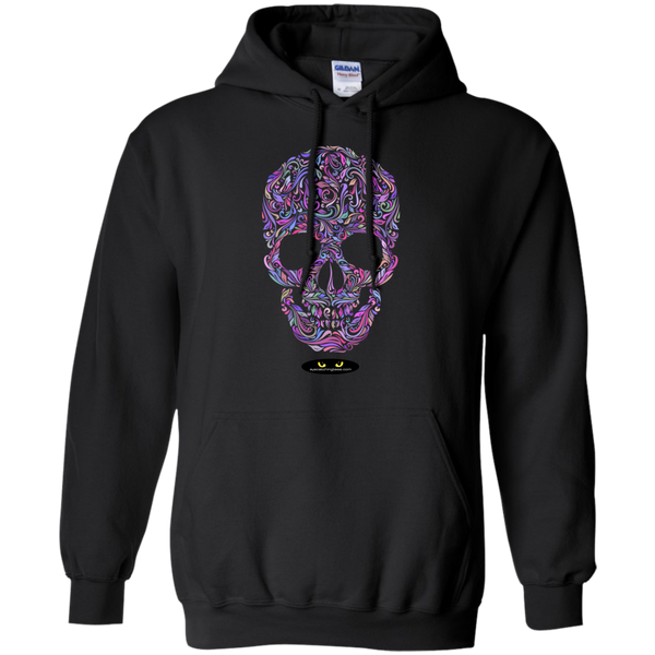 Colorful Skull Designed - Pullover Hoodie 8 oz