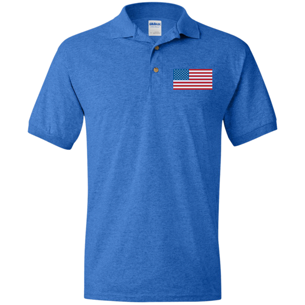 American Flag Classic Polo Shirt (Embroidered)