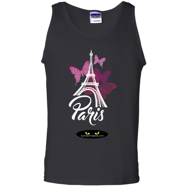 Paris Butterflies - 100% Cotton Tank Top