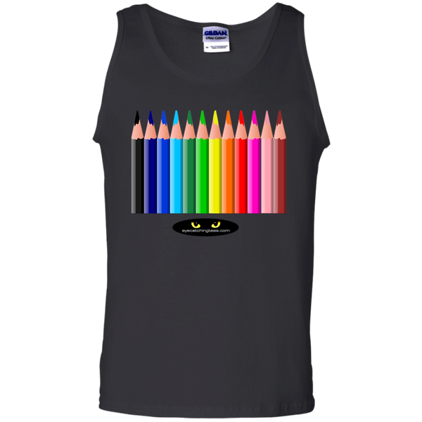 Hot Colored Pencils - 100% Cotton Tank Top