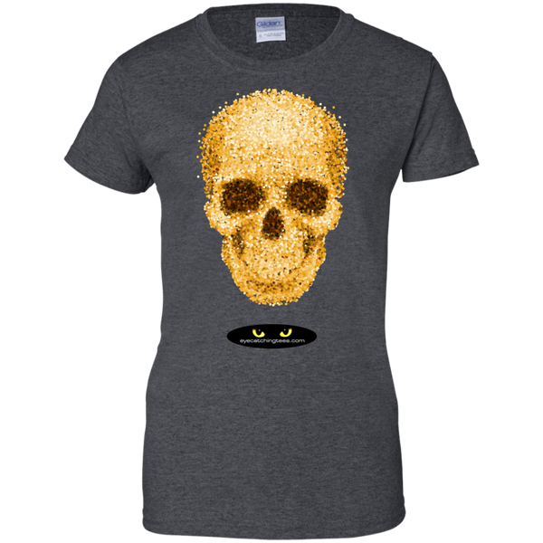 Golden Skull - Ladies Custom 100% Cotton T-Shirt