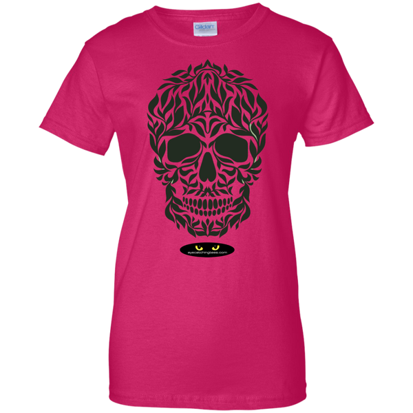 Ornate Skull - Ladies Custom 100% Cotton T-Shirt