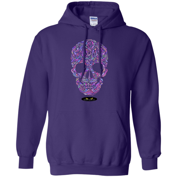 Colorful Skull Designed - Pullover Hoodie 8 oz