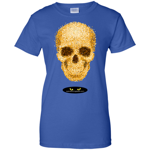 Golden Skull - Ladies Custom 100% Cotton T-Shirt