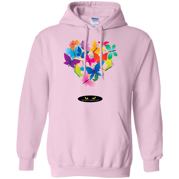 Heart Shaped Butterflies - Pullover Hoodie