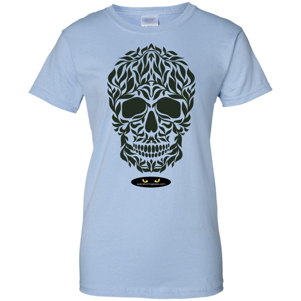 Ornate Skull - Ladies Custom 100% Cotton T-Shirt