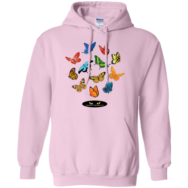 12 Butterflies Pullover Hoodie w/Pockets