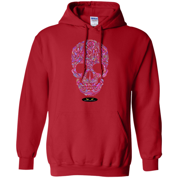 Colorful Skull Designed - Pullover Hoodie 8 oz