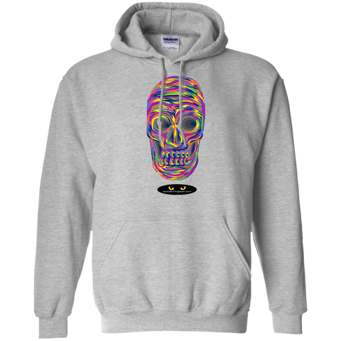 VERY Colorful Skull - Pullover Hoodie 8 oz