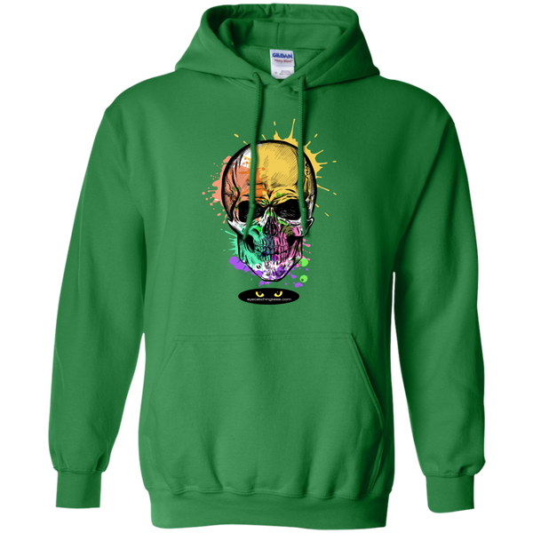 Beautiful Watercolor Skull - Pullover Hoodie 8 oz