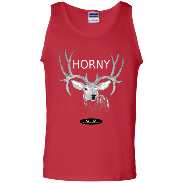 Horny Deer Image - 100% Cotton Tank Top