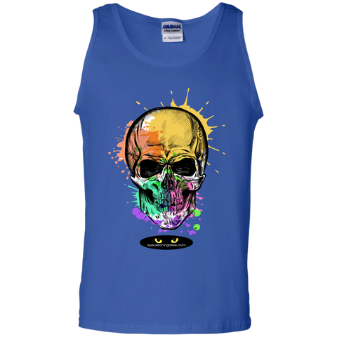 Beautiful Watercolor Skull - 100% Cotton Tank Top