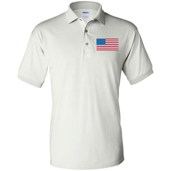 American Flag Classic Polo Shirt (Embroidered)