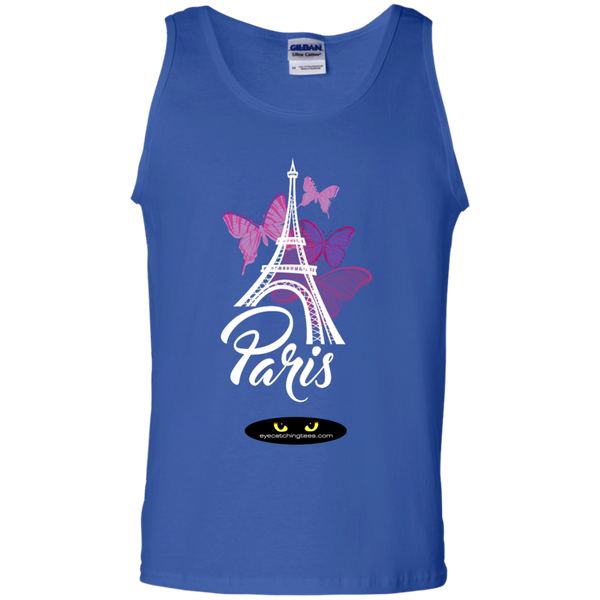 Paris Butterflies - 100% Cotton Tank Top