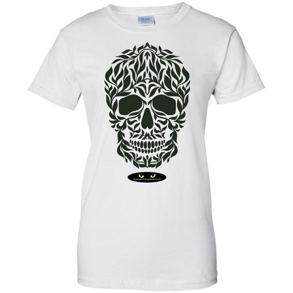 Ornate Skull - Ladies Custom 100% Cotton T-Shirt