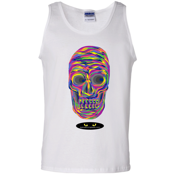 VERY Colorful Skull - 100% Cotton Tank Top