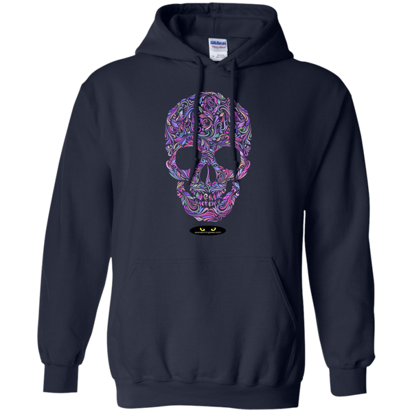 Colorful Skull Designed - Pullover Hoodie 8 oz