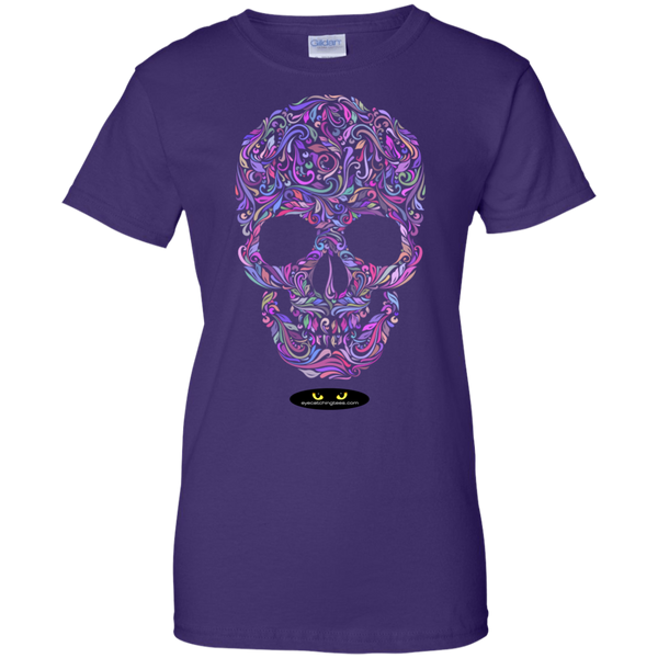 Colorful Skull Design -  Ladies' Custom Tee