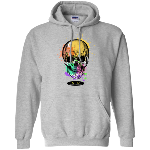 Beautiful Watercolor Skull - Pullover Hoodie 8 oz