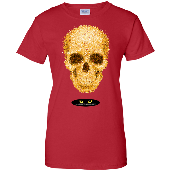 Golden Skull - Ladies Custom 100% Cotton T-Shirt