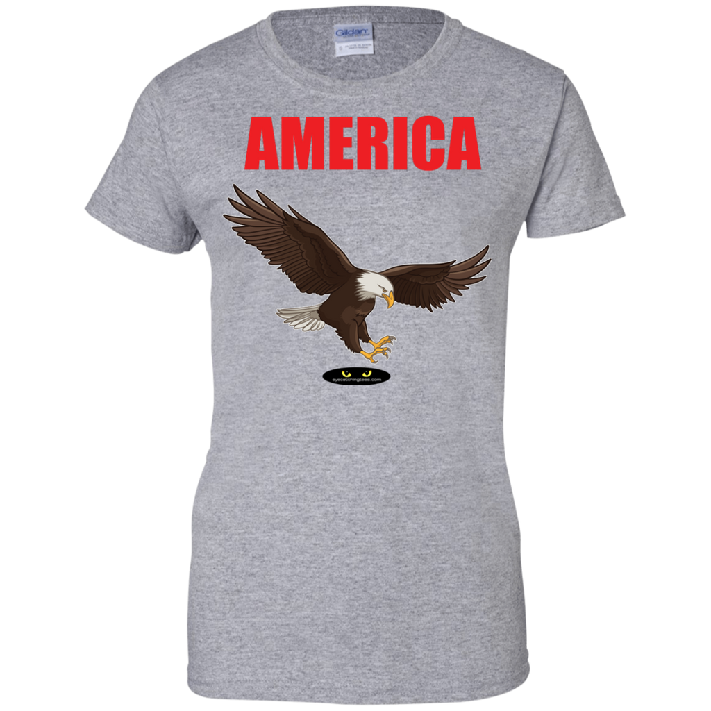 AMERICA'S EAGLE - Ladies' 100% Cotton T-Shirt