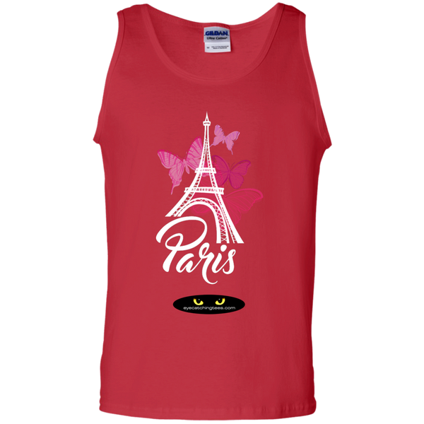 Paris Butterflies - 100% Cotton Tank Top