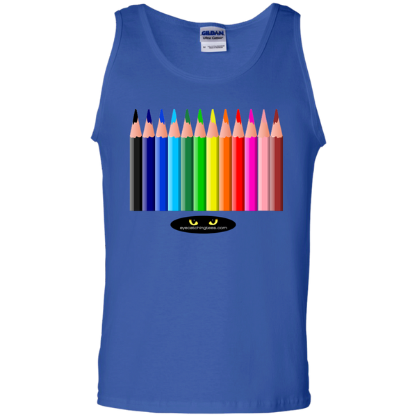 Hot Colored Pencils - 100% Cotton Tank Top