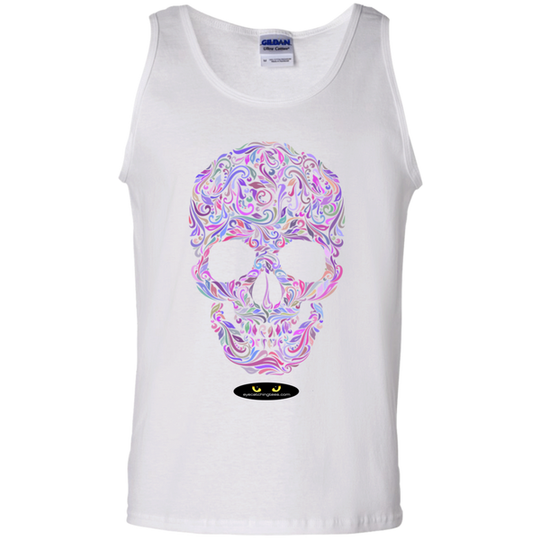 Colorful Skull Design - 100% Cotton Tank Top