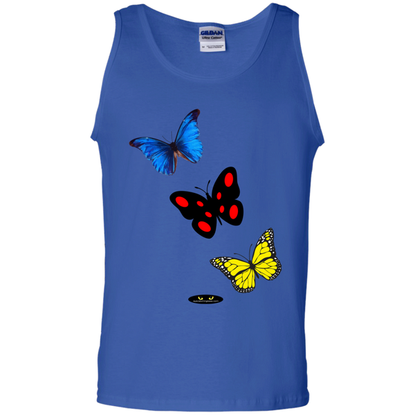 3 Sexy Butterflies - 100% Cotton Tank Top