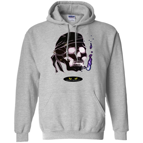 Biker Skull - Pullover Hoodie 8 oz