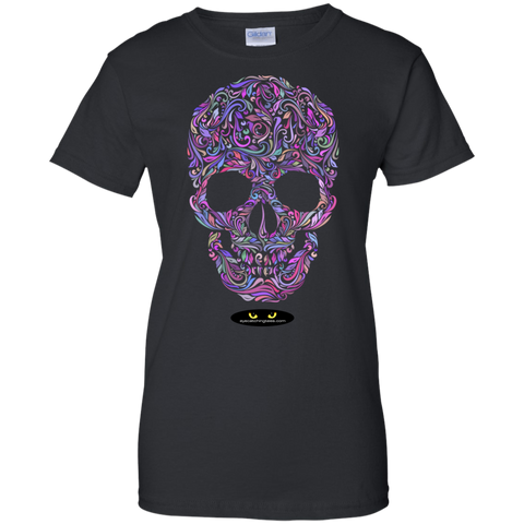 Colorful Skull Design -  Ladies' Custom Tee