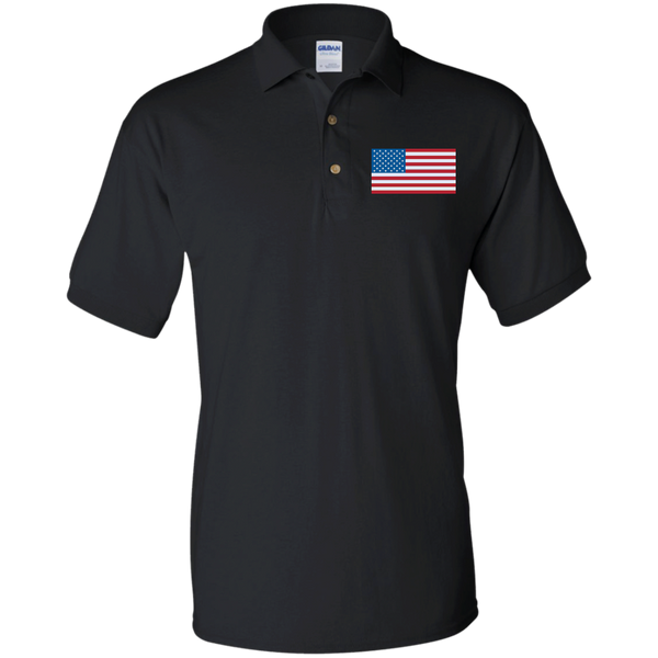 American Flag Classic Polo Shirt (Embroidered)