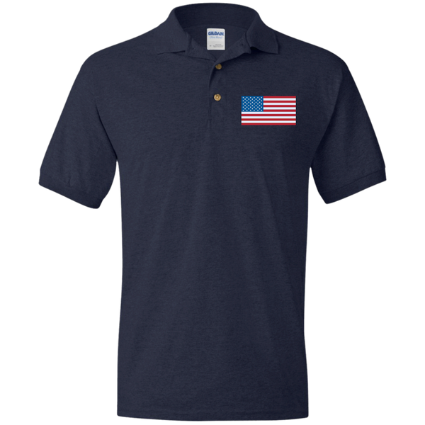 American Flag Classic Polo Shirt (Embroidered)