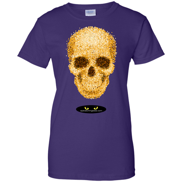 Golden Skull - Ladies Custom 100% Cotton T-Shirt