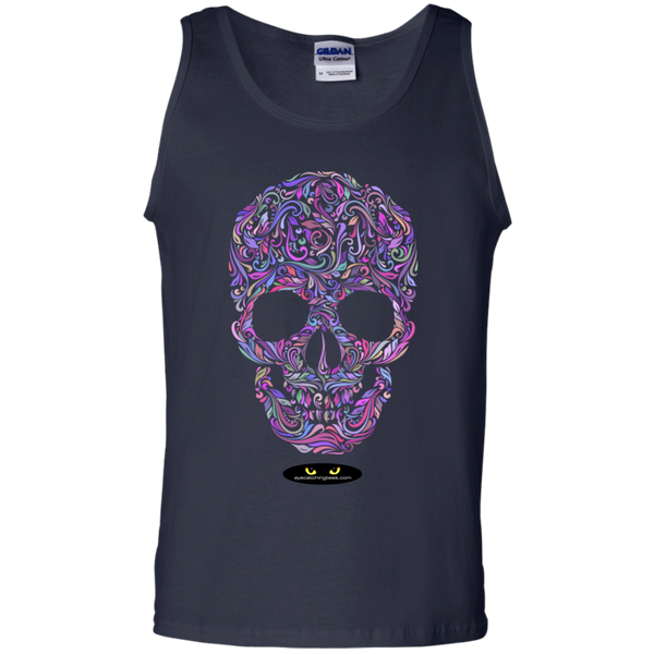 Colorful Skull Design - 100% Cotton Tank Top