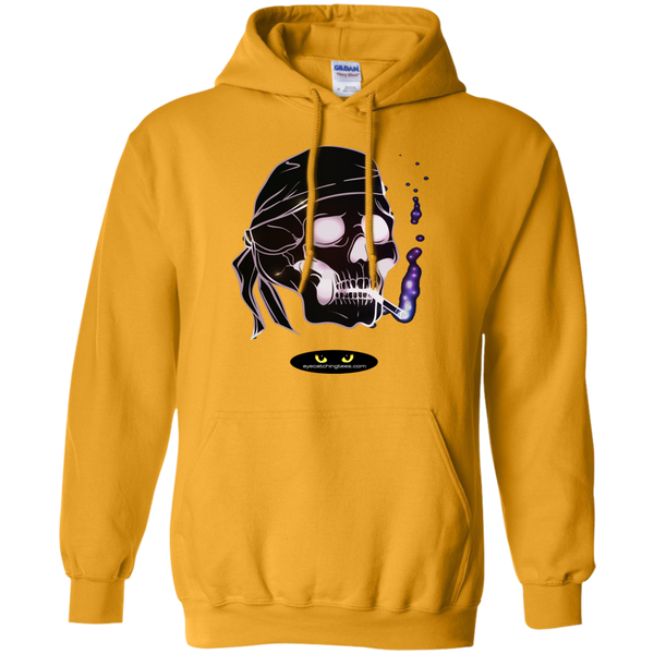 Biker Skull - Pullover Hoodie 8 oz