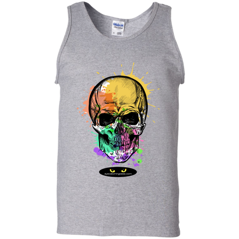 Water Color Designer Skull - Tank Top