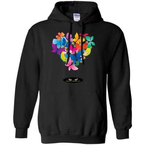 Heart Shaped Butterflies - Pullover Hoodie