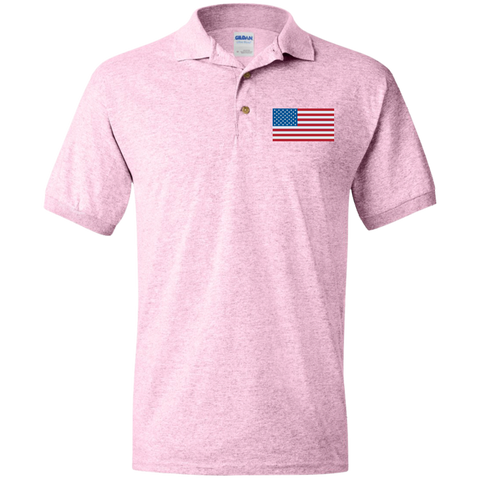 American Flag Classic Polo Shirt (Embroidered)