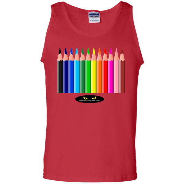 Hot Colored Pencils - 100% Cotton Tank Top