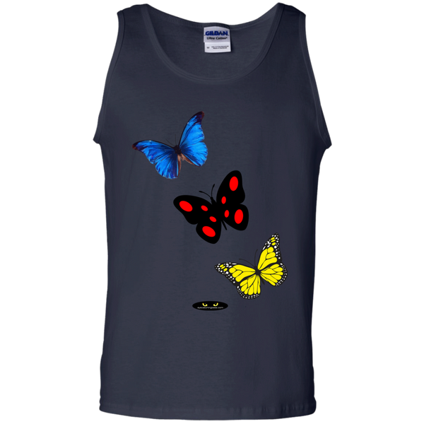 3 Sexy Butterflies - 100% Cotton Tank Top