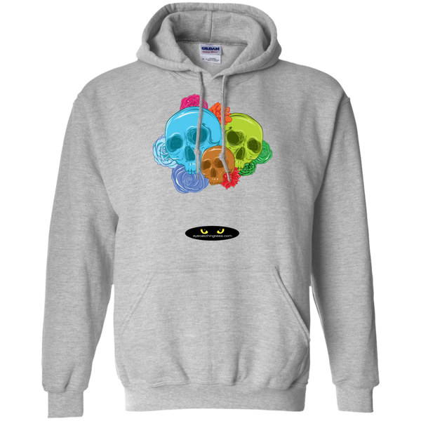 Skulls & Roses - Pullover Hoodie 8 oz