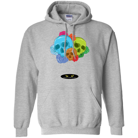 Skulls & Roses - Pullover Hoodie 8 oz