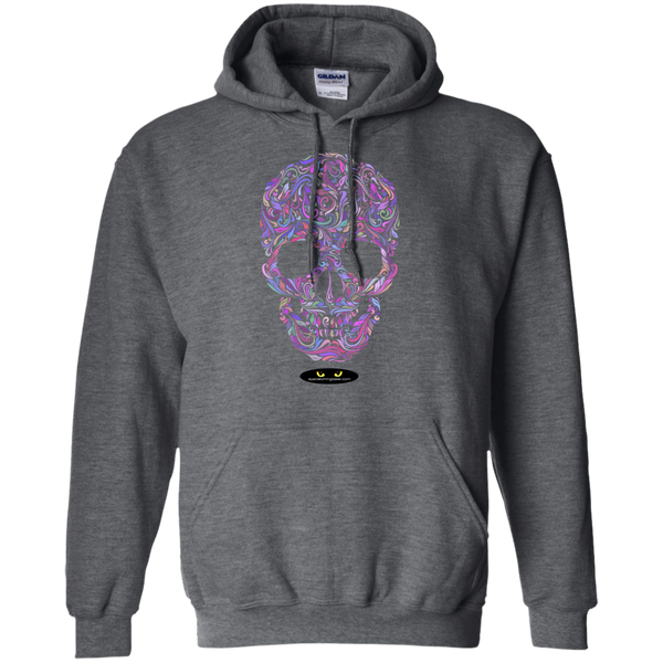 Colorful Skull Designed - Pullover Hoodie 8 oz