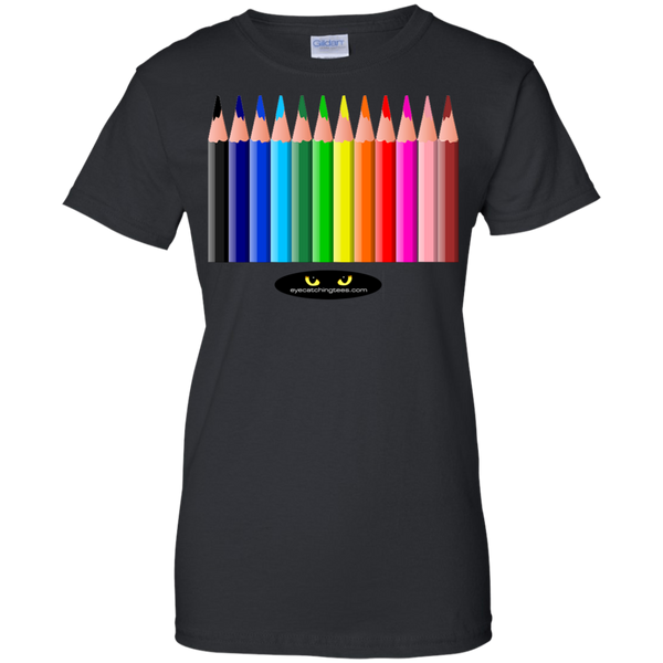 Hot Colored Pencils - Ladies' 100% Cotton T-Shirt