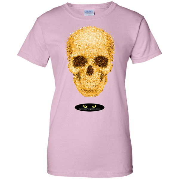 Golden Skull - Ladies Custom 100% Cotton T-Shirt