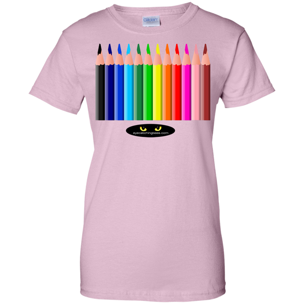 Hot Colored Pencils - Ladies' 100% Cotton T-Shirt